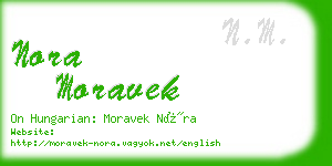 nora moravek business card